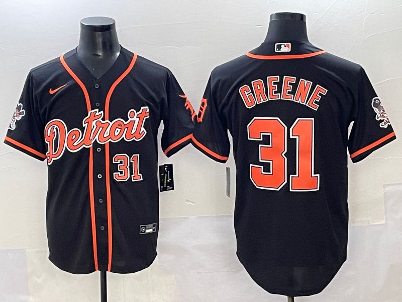 Men 2025 Detroit Tigers #31 Greene Black Joint Name Nike MLB Jersey style 1->detroit tigers->MLB Jersey